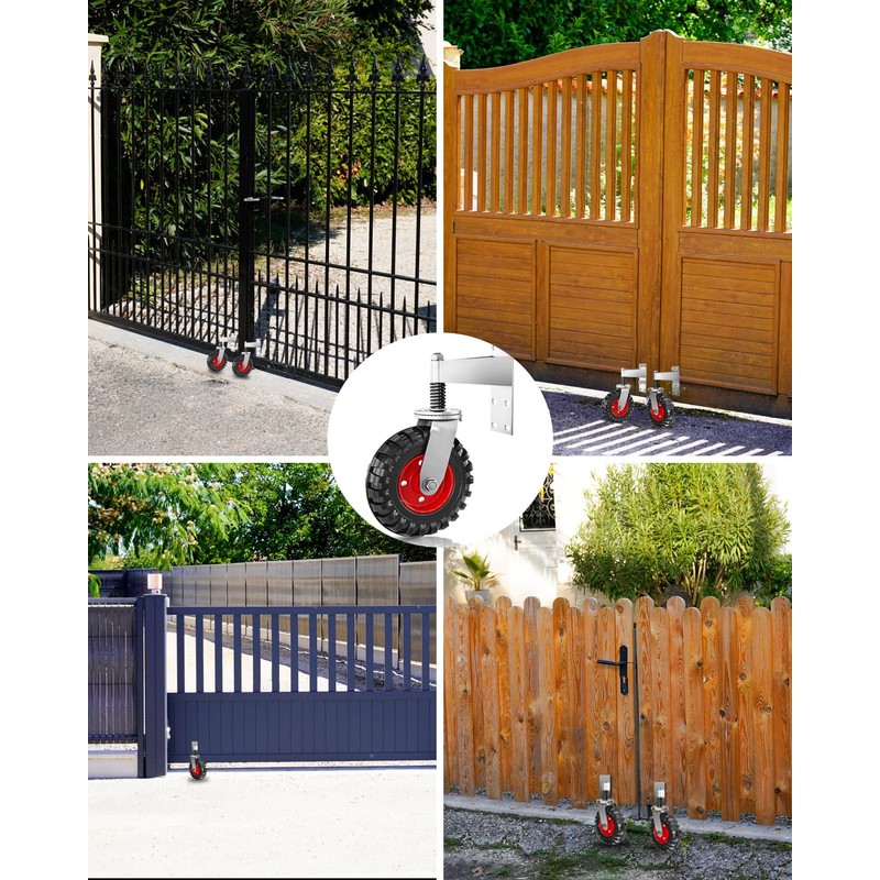 8 Inch Gate Wheel, Heavy Duty 600LB Capacity for Metal