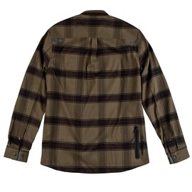 Troy Lee Designs Grind Flannel for Men/Women, Durable Water Repellent (DWR) Finish, Casual and Active Wear, Easy Snap Closure, Yd Plaid Dark Pine, Large, SKU 827650004