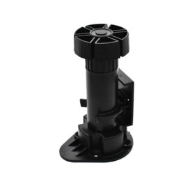 Patas Niveladoras de Gabinete, Ajustables (12 Piezas, Negro, 97 mm-130 mm, Recto, Plástico, Resistentes a la Corrosión, Adecuadas para Cocina y Baño)