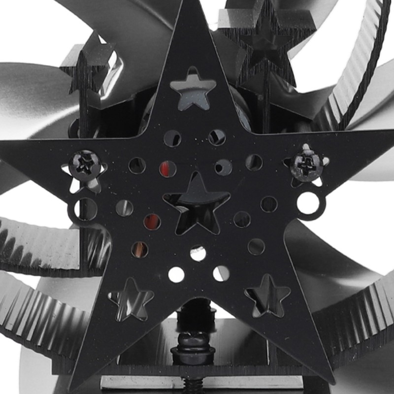 Stove Fan 6 Blades Fireplace Fan Heat Powered Fast Wind
