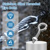 sourcing map 5 Pack Eye Bolts, M5 x 25mm 304