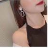 Unbranded Korean Style Sparkly Drop Dangle Earrings 925 Silver
