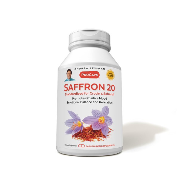 ANDREW LESSMAN Saffron 20mg - 30 Capsules - Standardized Extract.