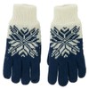 Fancy Snowflake Design Gloves - Blue OSFM