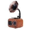 Heayzoki Retro Bluetooth Speaker, Portable Walnut Speakers Radio, Mini Loudspeaker