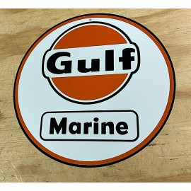 Gulf Oil Marine Aluminum Metal Sign 12"