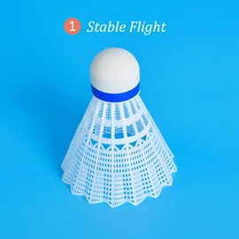 BAIHUALIN WHiZZ Colourful Shuttlecocks Badminton Durable Nylon Shuttles for Indoor Outdoor Recreational Game Practice Sports, 6x Multicolour