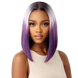 Outre Lace Wigs Lace Front Color Bomb Heat Resistant Fiber High Tex JELISSE(1B)
