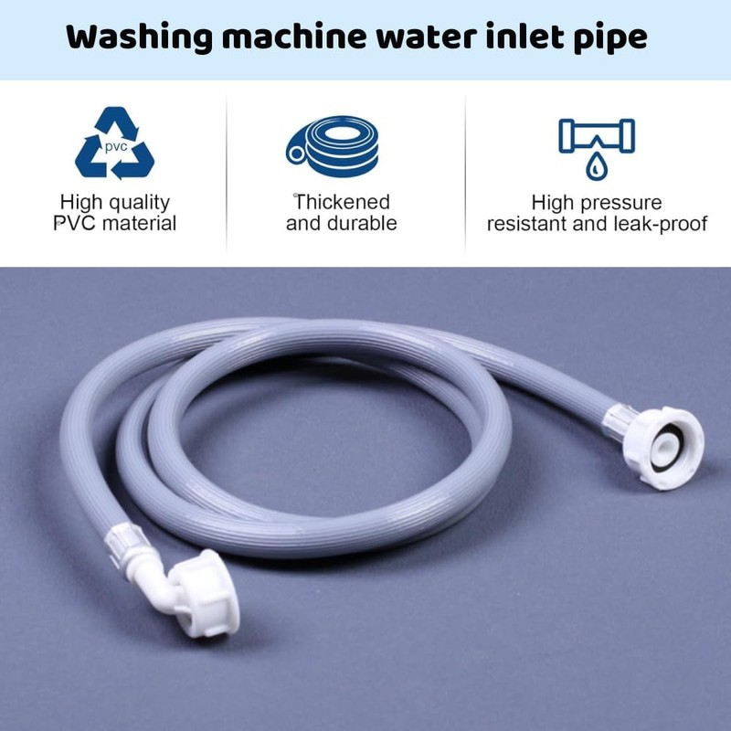 Universal Washing Machine Cold Water Inlet Pipe, 1.5M Universal Inlet