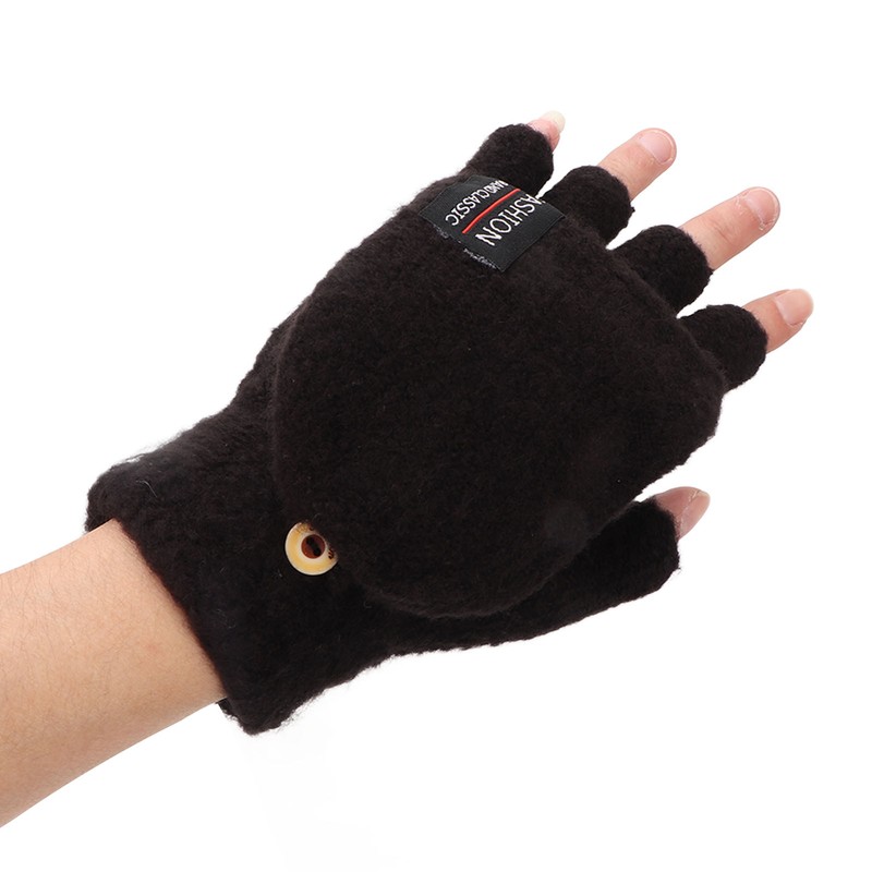 USB Heated Gloves Electric Half Hands Double Sided Heating Warm