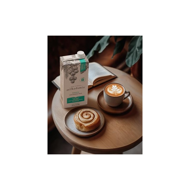 Milkadamia Barista Macadamia Milk, Excellent Source of Calcium, Plant Based,