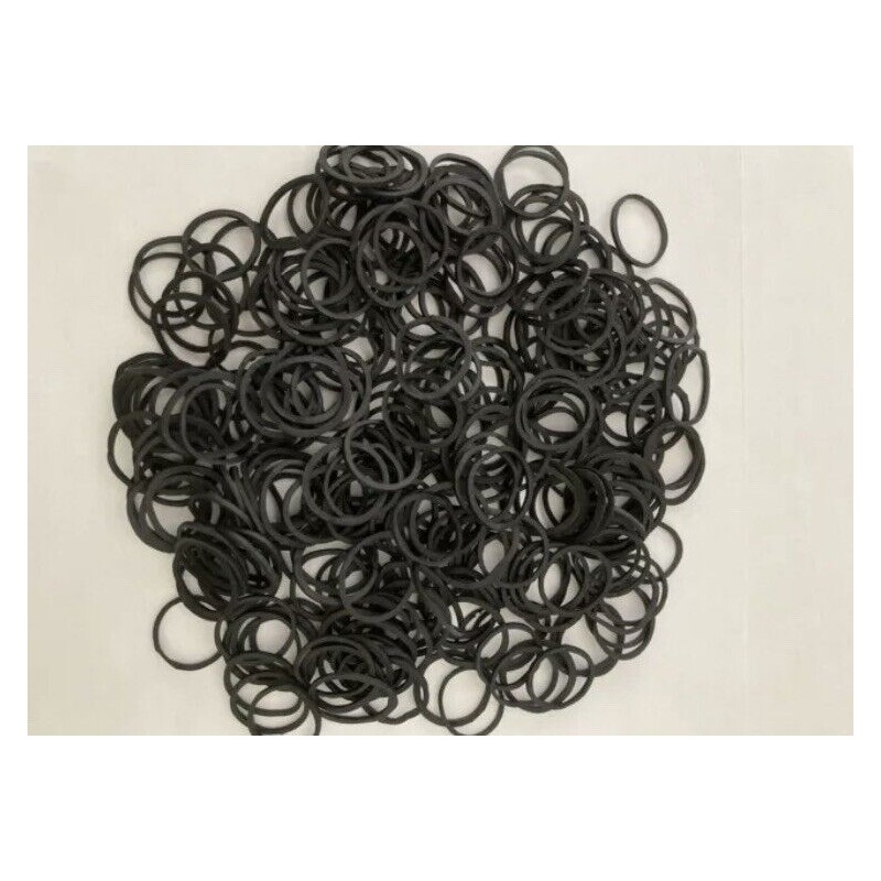 Unbranded 50 PCS SMALL BLACK RUBBER BANDS
