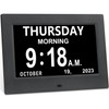 Irednolw 7inch Large Impaired Vision Digital Alarm Clock with Day