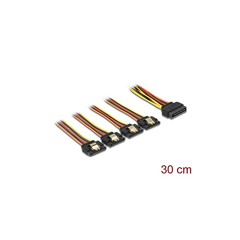 DeLOCK Cable SATA 15pin Male to 4 x SATA 15pin