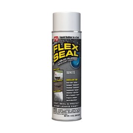 Flex Seal, 14 onzas, blanco, evita fugas al instante, revestimiento de sellador de goma impermeable, perfecto para canalones, madera, RV, campistas, reparación de techo, claraboyas, ventanas y más