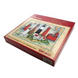 Heritage Puzzle Lighthouses of Michigan - 550 Piece Jigsaw Puzzle