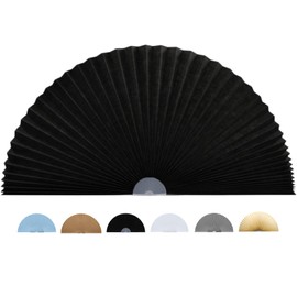 Jlong Arch Half Circle Window Shade Pleated Blinds No Tools Light Filtering Pleated Fabric Shade Arched Window Curtains for Home Living Room Bathroom Bedroom Kitchen Office, Easy to Cut and Install