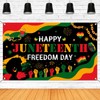 Mocsicka Juneteenth Photo Backdrop Happy Juneteenth Day Party Decorations Banner