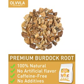 Olvvla - Premium Burdock Root Tea - 2.5g X 60 Count - 100% Pure Natural Burdock Herbal Tea bags - Caffeine-free Burdock Tea - Help to Detox & Digestive Support