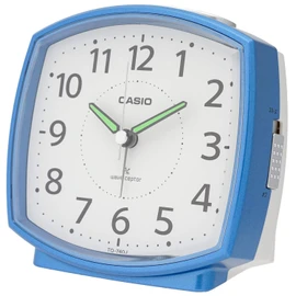 CASIO カシオ 置時計 電波時計 アナログ ベル音アラーム　ブルー・TQ-740J-2JF