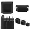 Mcoser Square Plastic End Caps 20PCS 32mm x 32mm Black