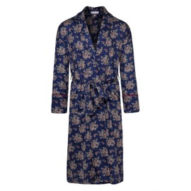 Bown of London British Lightweight Dressing Gown - Gatsby Paisley Blue (m, m)