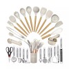 BESTZMWK Kitchen Utensils Set- 35 PCs Cooking Utensils with Grater,Tongs,