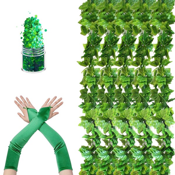 BORFUE 7Pcs Halloween Ivy Costume Accessories Artificial Greenery Ivy Vines