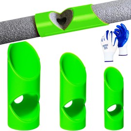3pcs Foam Pipe Cutter Tool with Precision Cutting Guide - Professional Multi-Functional Insulation Cutting Tool for Foam Tubes, Rubber Pipes, and HVAC Saddle Templates(green)
