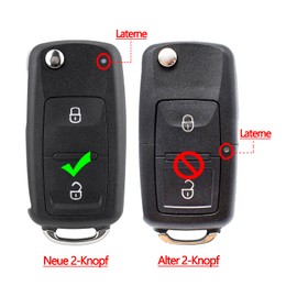 2 Button Remote Key for Volkswagen VW Transporter T4 T5 T6 Amarok Polo Golf with Uncut Blade and Keyring and Screwdriver