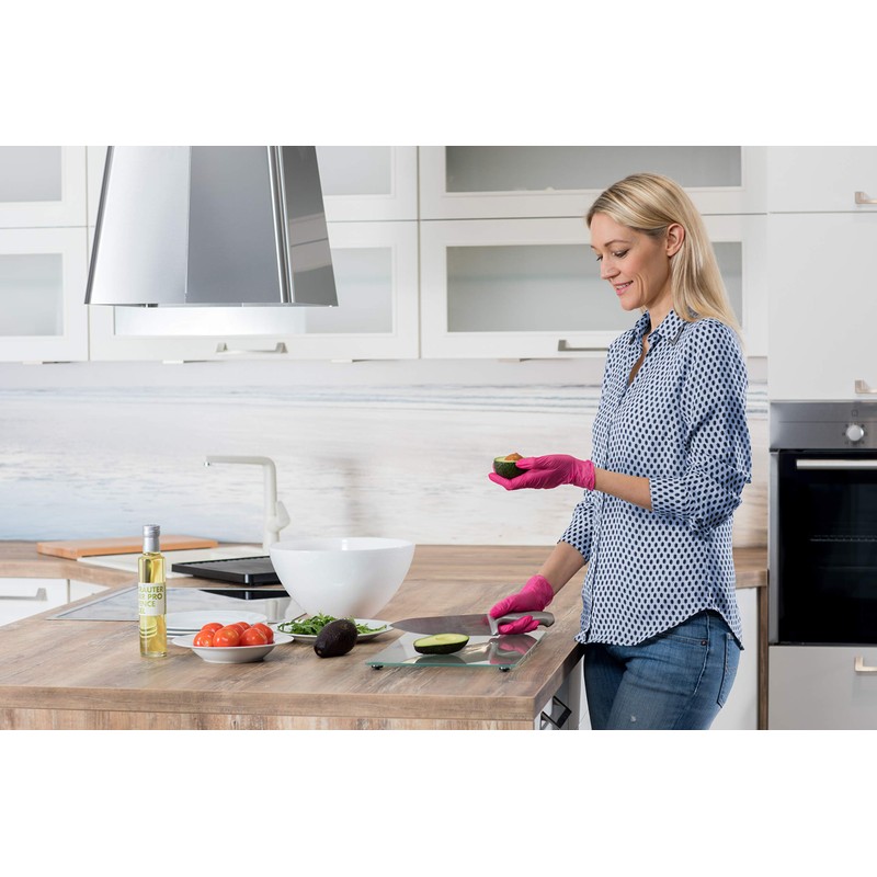 Vileda Rainbow Multi-Purpose Nitrile Gloves, Multi-Colour, Pack of 80, M/L