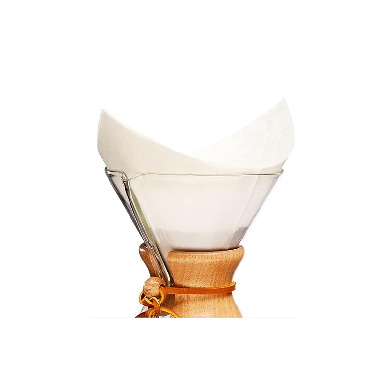 Chemex Filtros de café, 100 unidades, bond, Cuadrado, Transparente, 1