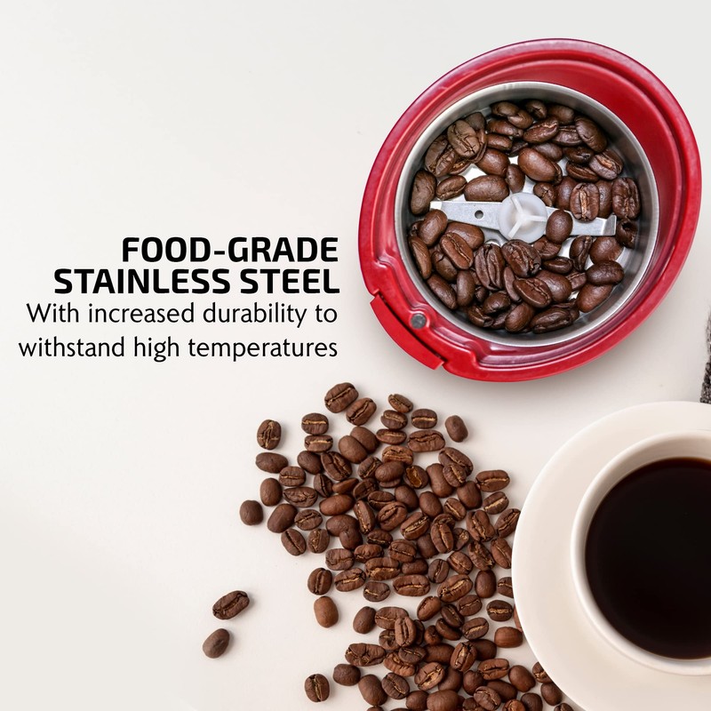 OVENTE Electric Coffee Grinder - Small Portable & Compact Grinding