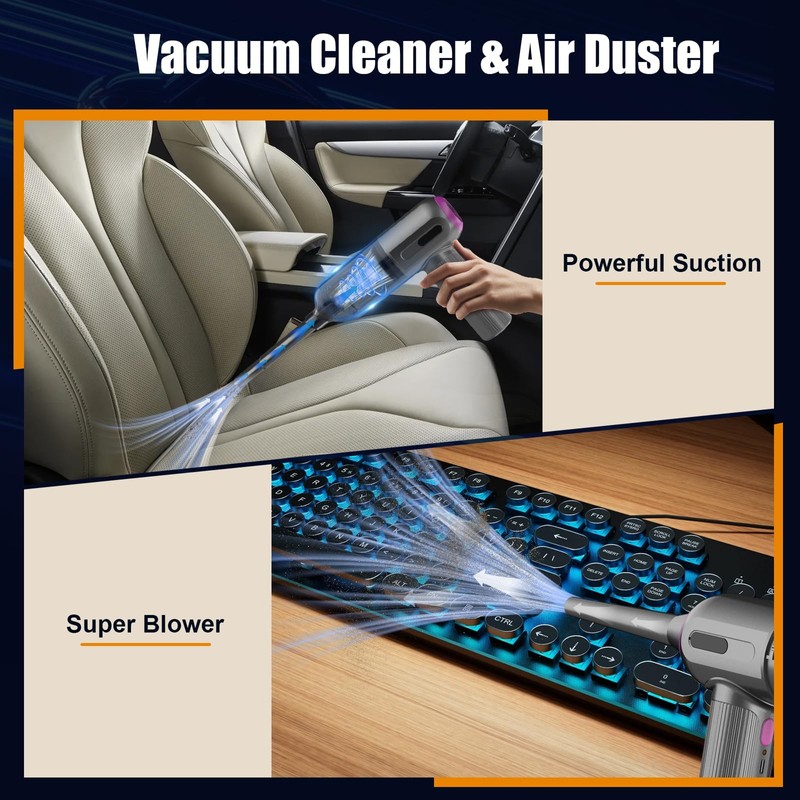 Hayousui 7000Pa Mini Vacuum Cleaner: Handheld Vacuum & Electronics Duster