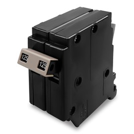 C2125 2 Pole 125 AMP Circuit Breaker, 120/240V 10 KAIC Plug-in, Thermal Magnetic Protection for Residential Commercial Industrial