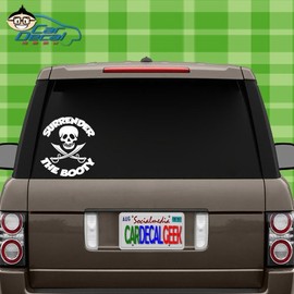 Pirates Surrender The Booty | Funny Vinyl Decal Sticker for Car Truck Window Laptop Wall Cooler Tumbler | Die-Cut/No Background | Multiple Sizes and Colors, 8-Inch, Red