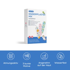 Children's Plasters Set of 50 – Large Pack – Various Designs such as Animals, Unicorn & Dinosaur Figures – Children's Plasters Boys & Girls – Finger Plasters 1.9 x 7.2 cm, Waterproof & Colourful –