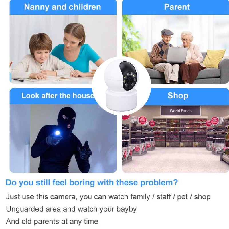 Indoor Security Camera 1920x1080P HD WiFi Home Wireless Camera Baby