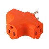 GoGreen Power (GG-3406OR) 3 Wire Cube Adapter, 3-Outlet Wall Tap