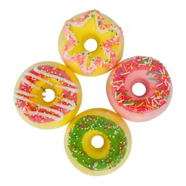 WOONEKY Bath Balls 4 Pack Sea Shower Salt Balls for Gentle Skin Care Relaxation Random Style