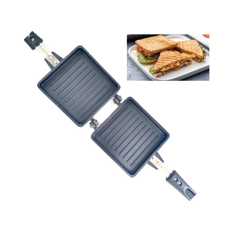 G & D Non-Stick Aluminum Double Sided Foldable Pan, 13