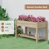 FILWH Raised Garden Bed with Legs Elevated Wooden Planter Box