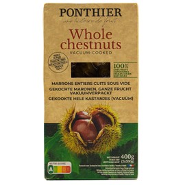 Food-United Maronen Vacuum-Cooked Noble Eat Roast Chestnuts by Ponthier, 2 x 400 g for Maroni Dishes such as Taler Knocks, Pasta, Soup, Casserole, Stew, Roasting, Nutty Sweet Flavour