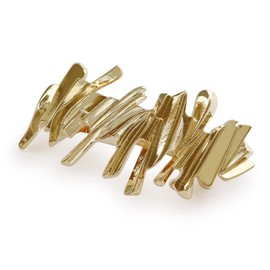 JewelVOX Barrette, Metal Hair Access, Women's, Gold, Silver, Hair Arrangement, Simple, Bundled Hair for Adults (Gold)