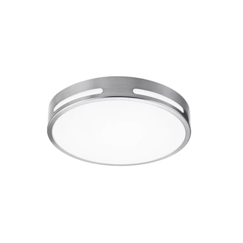Commercial Electric Flexinstall LED 10 in. Brushed Nickel Cut Out