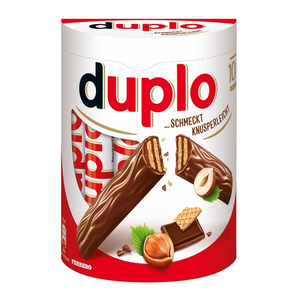 Ferrero Duplo Crisp Sticks, Hazelnut, Pack of 10