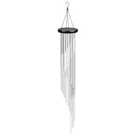 smatime Wind Chimes Garden Wind Chimes 90 cm Large Metal Chime Wind Chime Wind Chimes with 18 Aluminium Alloy Tubes Memorial Wind Chimes Gift for Outdoor Garden Patio Backyard Home Decor, Silver