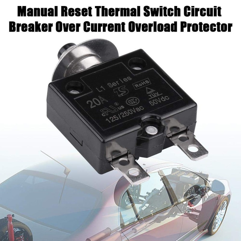 KIMISS Plastic Metal Reset Thermal Switch with Waterproof Button Circuit