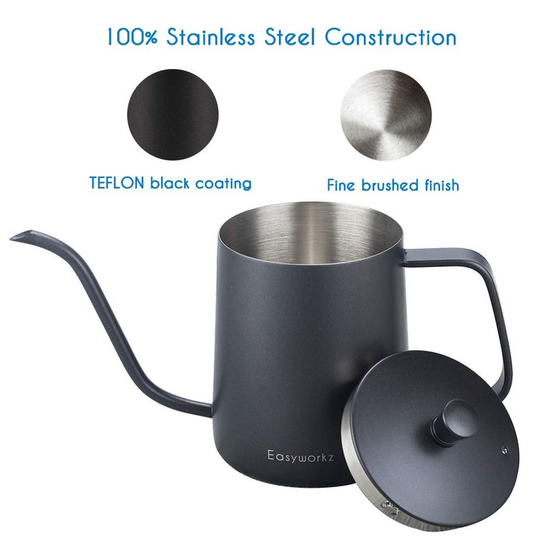 Easyworkz Gage Gooseneck Pour Over Coffee Kettle 600ml Stainless Steel