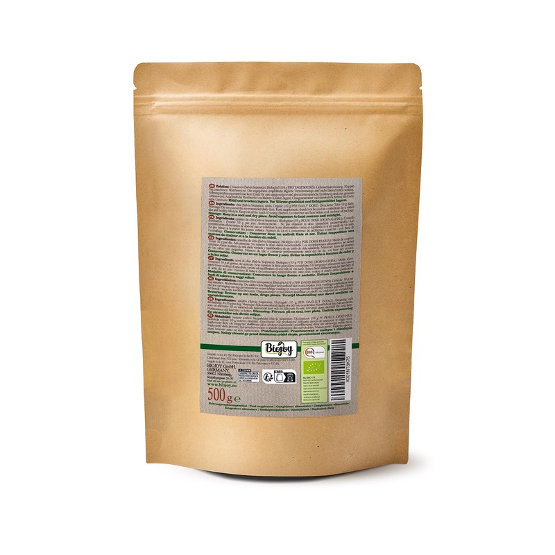 Biojoy Organic Chia Seeds, Black, Natural, (Salvia hispanica) (0.5 kg)